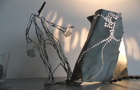 sculpture lampe delf design