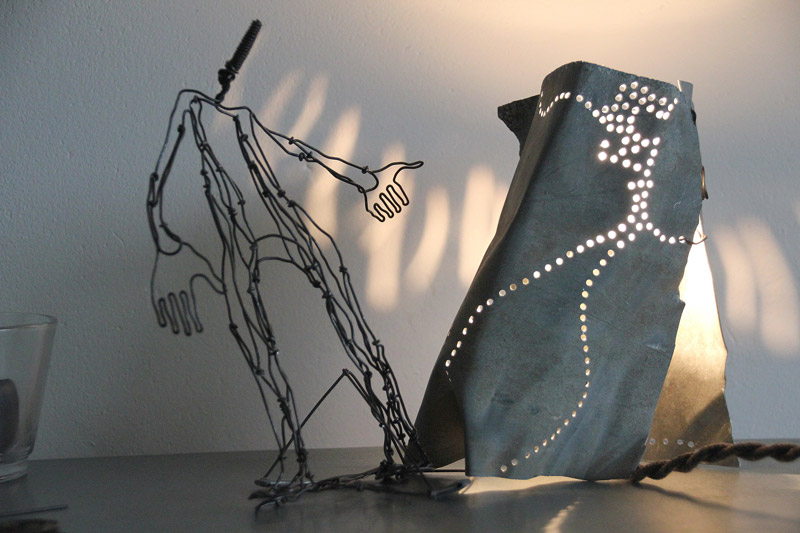 sculpture lampe delf design